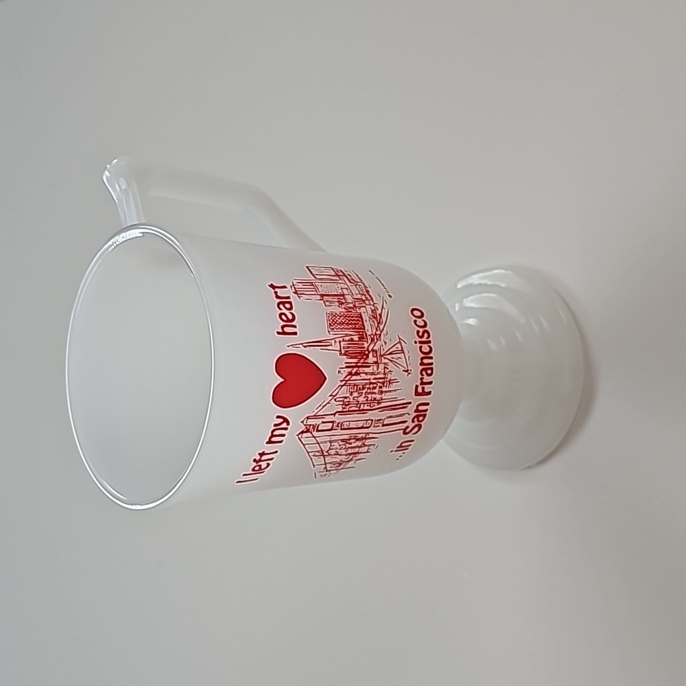 Clements "I left my heart in San Francisco" Milk Glass Mug